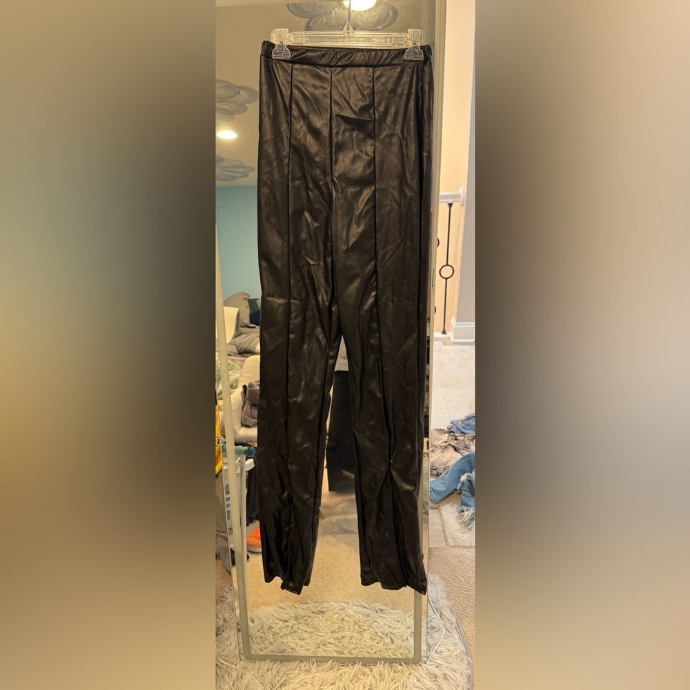 Faux leather pants from PrettyLittleThing, size US 6 (UK 10 / EU 38)
